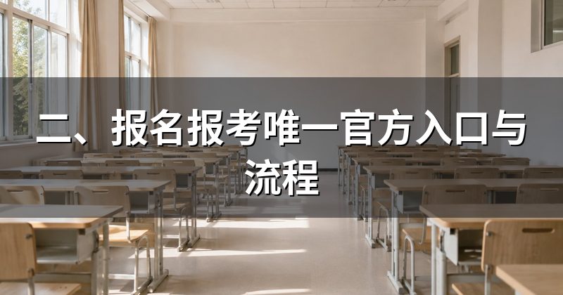 二、报名报考唯一官方入口与流程