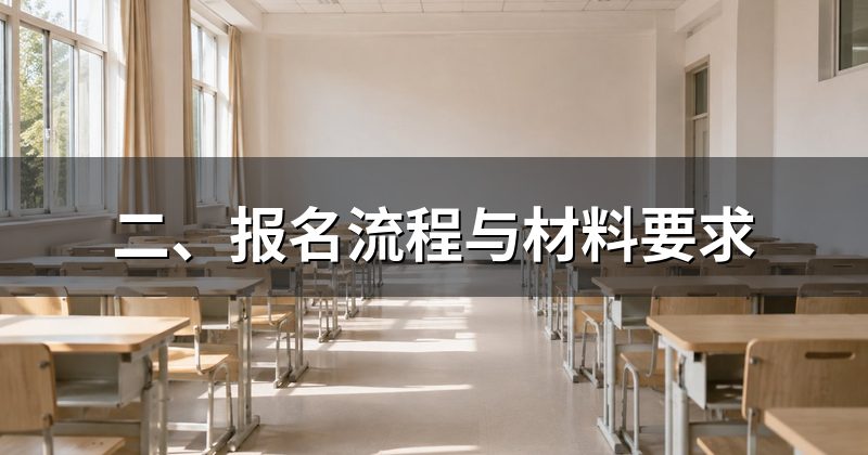 二、报名流程与材料要求