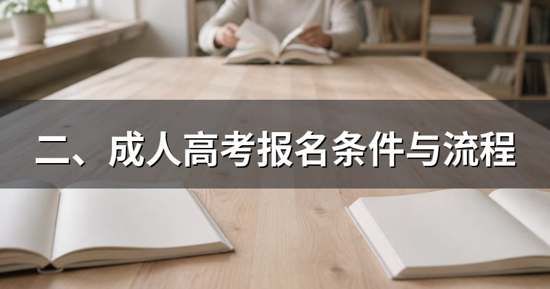 二、成人高考报名条件与流程