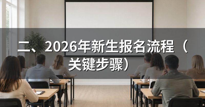 二、2026年新生报名流程（关键步骤）