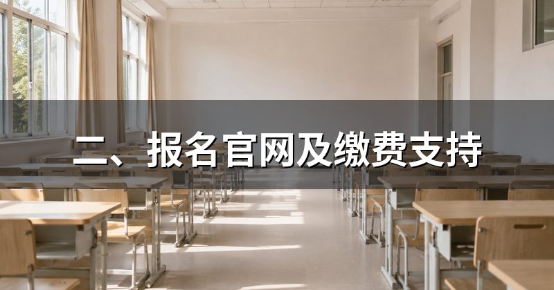 二、报名官网及缴费支持