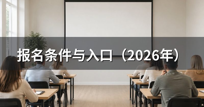 报名条件与入口(2026年)