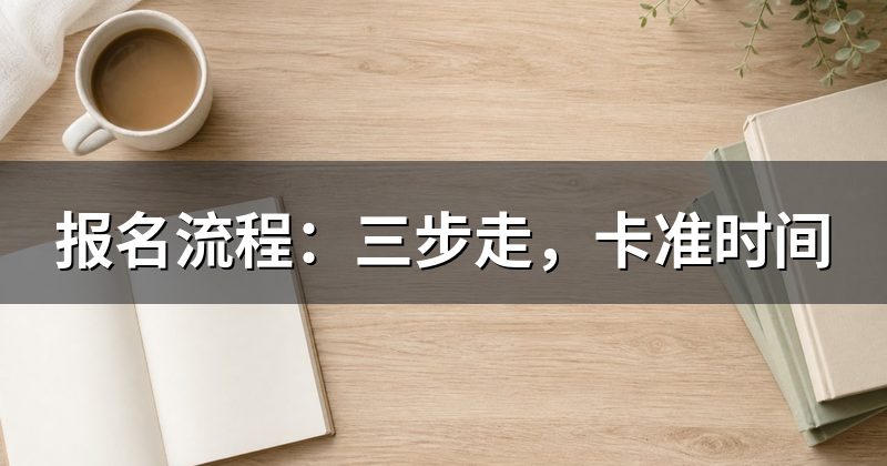 报名流程:三步走,卡准时间