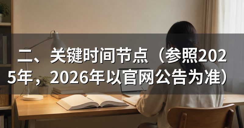 二、关键时间节点(参照2025年,2026年以官网公告为准)