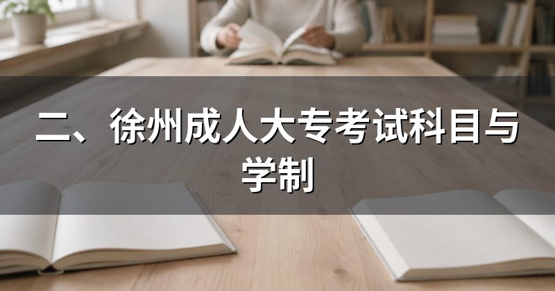 二、徐州成人大专考试科目与学制