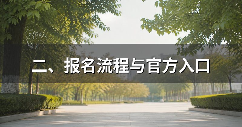 二、报名流程与官方入口