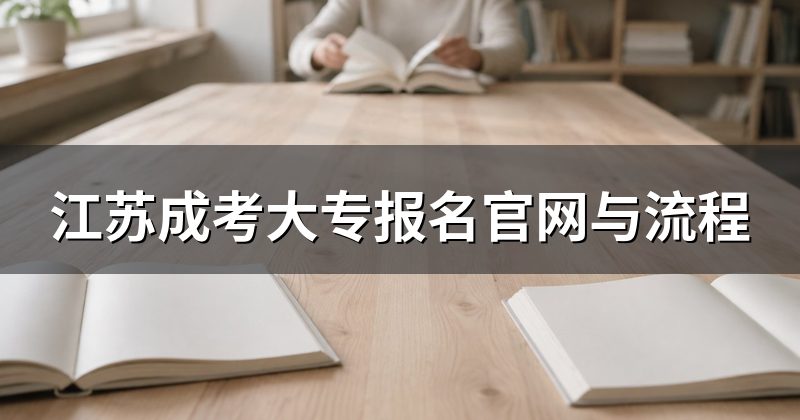 江苏成考大专报名官网与流程