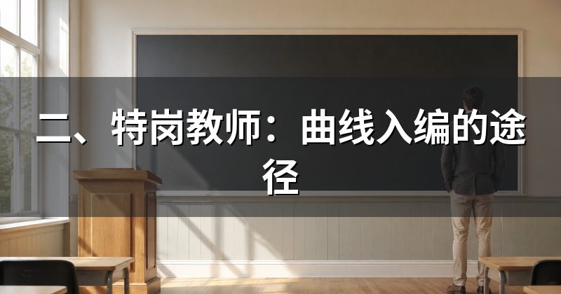 二、特岗教师:曲线入编的途径