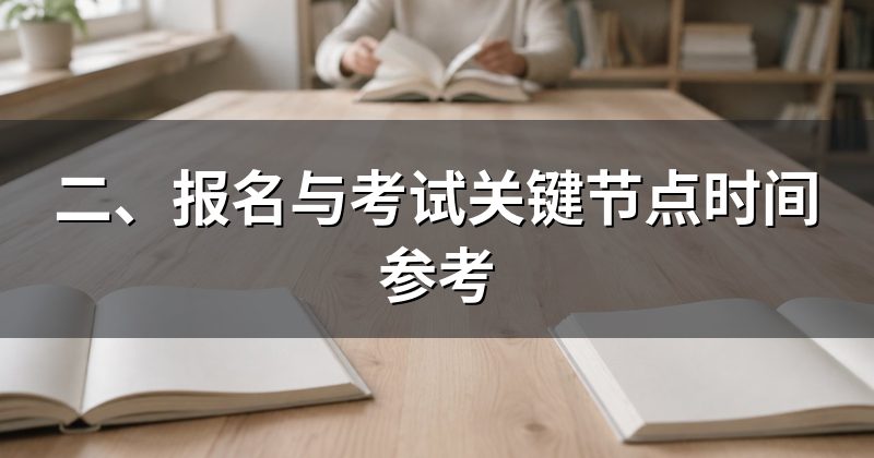 二、报名与考试关键节点时间参考