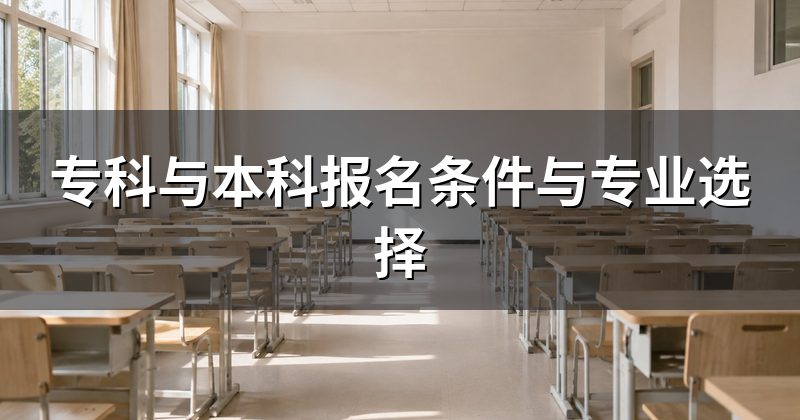 专科与本科报名条件与专业选择