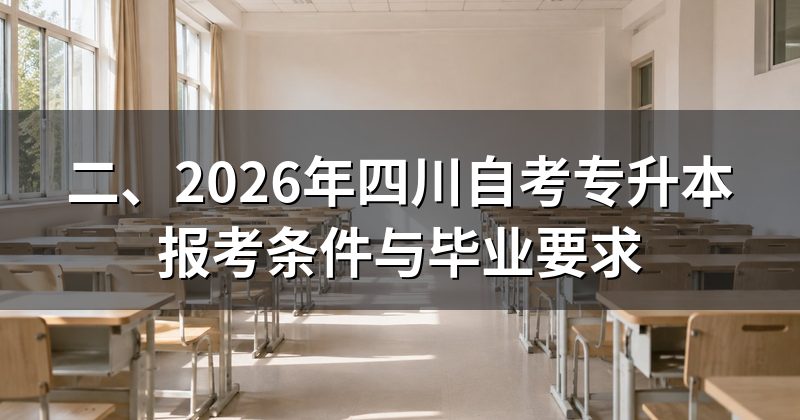 二、2026年四川自考专升本报考条件与毕业要求