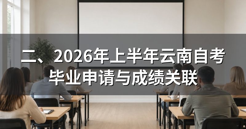 二、2026年上半年云南自考毕业申请与成绩关联