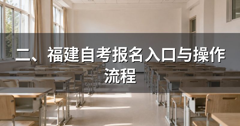 二、福建自考报名入口与操作流程