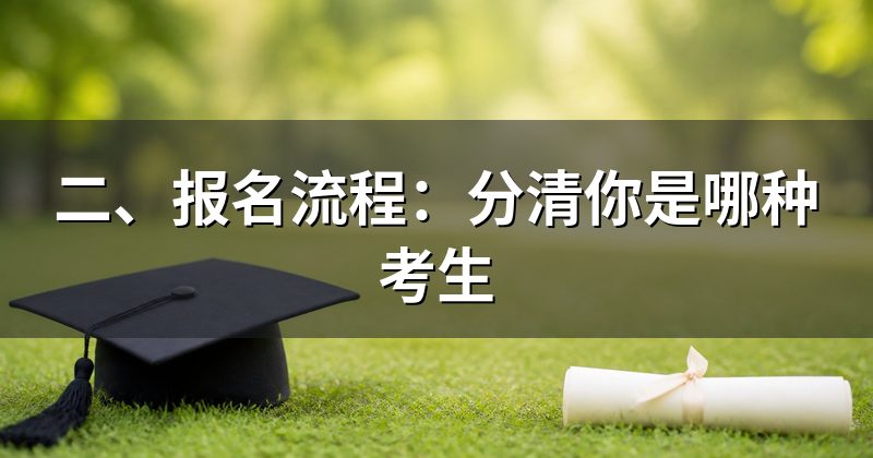 二、报名流程：分清你是哪种考生