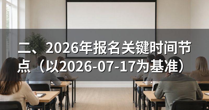 二、2026年报名关键时间节点(以2026-07-17为基准)