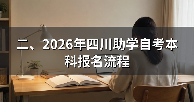 二、2026年四川助学自考本科报名流程