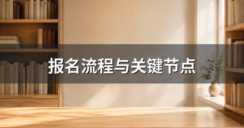 报名流程与关键节点