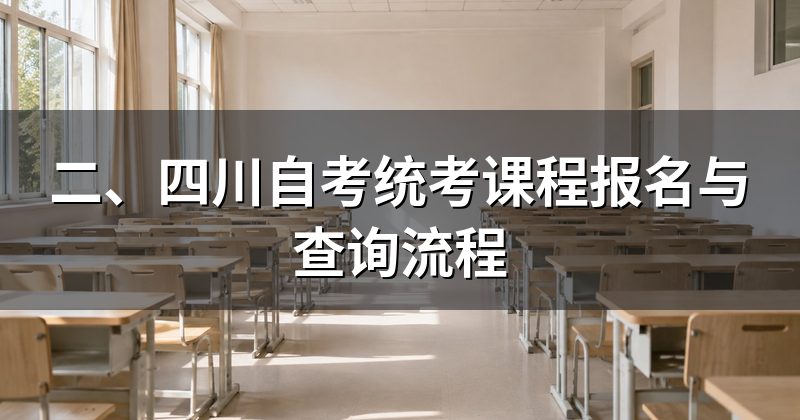 二、四川自考统考课程报名与查询流程