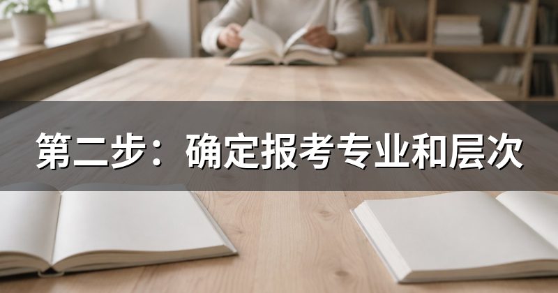 第二步:确定报考专业和层次