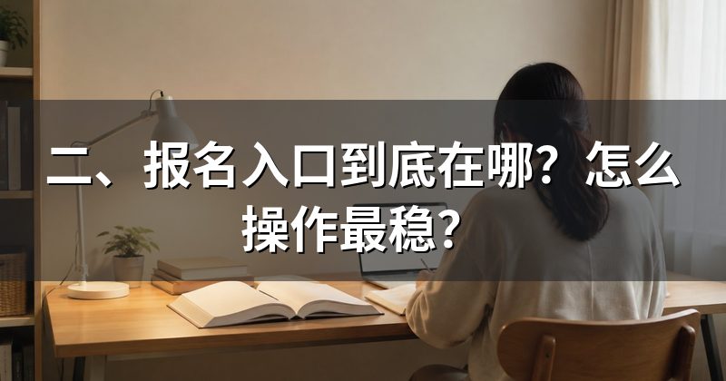 二、报名入口到底在哪?怎么操作最稳?