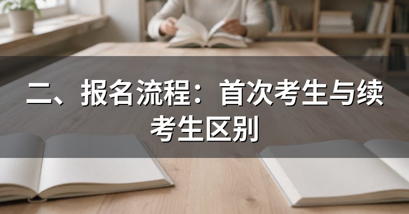 二、报名流程:首次考生与续考生区别
