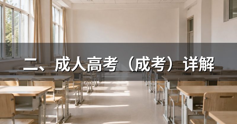 二、成人高考(成考)详解