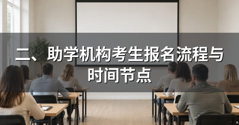 二、助学机构考生报名流程与时间节点