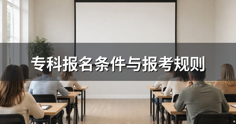 专科报名条件与报考规则