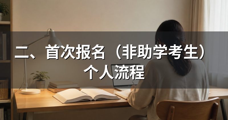 二、首次报名(非助学考生)个人流程