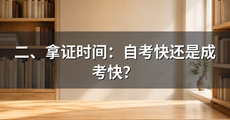 二、拿证时间:自考快还是成考快?
