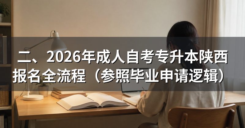 二、2026年成人自考专升本陕西报名全流程(参照毕业申请逻辑)