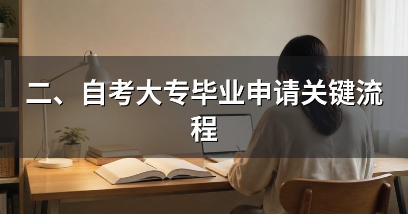 二、自考大专毕业申请关键流程