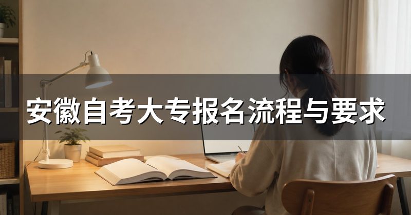安徽自考大专报名流程与要求