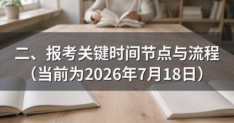 二、报考关键时间节点与流程(当前为2026年7月18日)