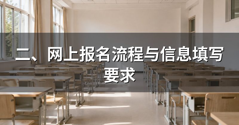 二、网上报名流程与信息填写要求