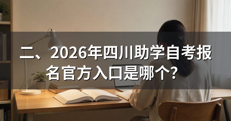 二、2026年四川助学自考报名官方入口是哪个?