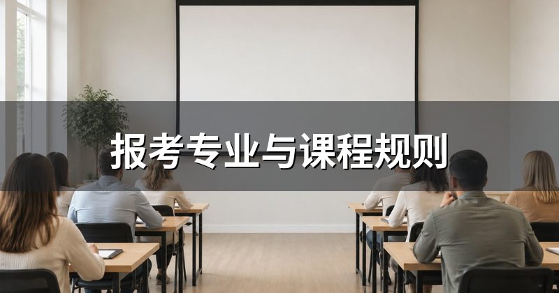 报考专业与课程规则
