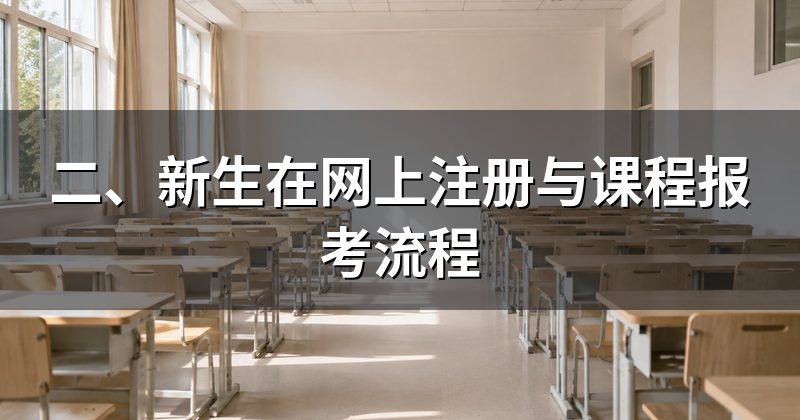 二、新生在网上注册与课程报考流程