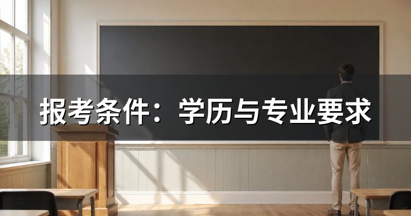 报考条件：学历与专业要求