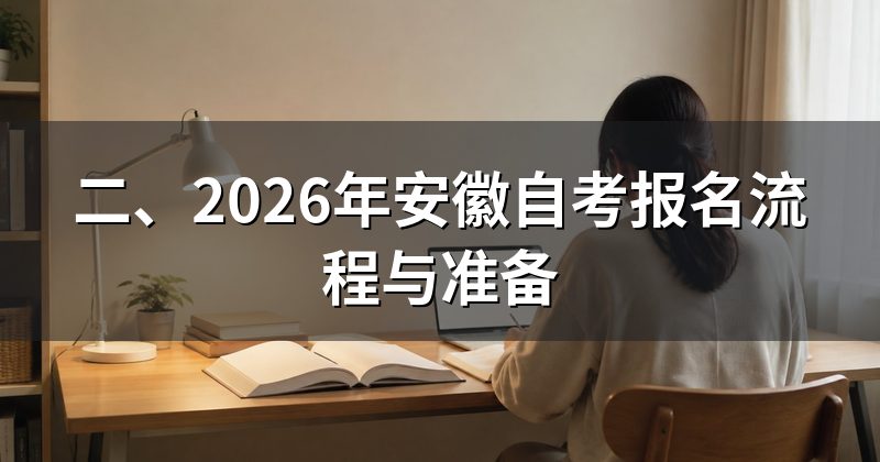 二、2026年安徽自考报名流程与准备