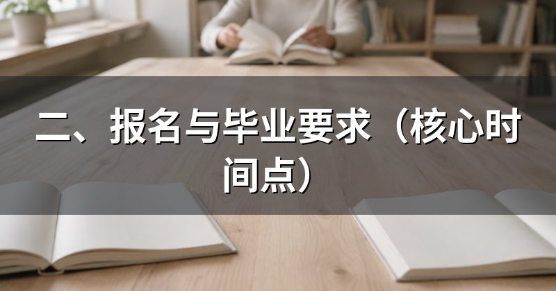 二、报名与毕业要求(核心时间点)