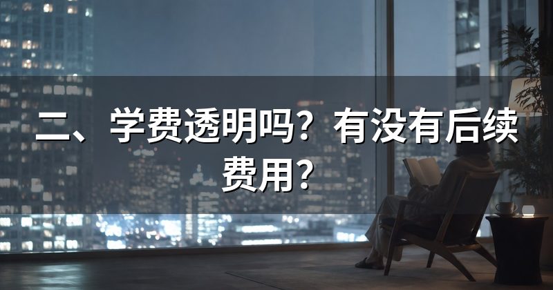 二、学费透明吗？有没有后续费用？