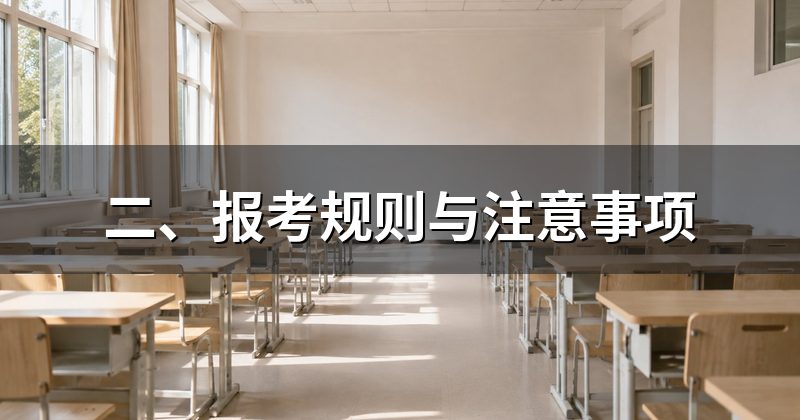 二、报考规则与注意事项