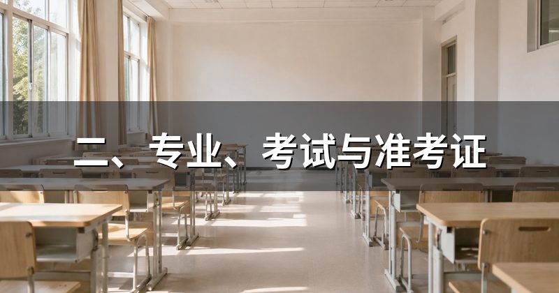 二、专业、考试与准考证