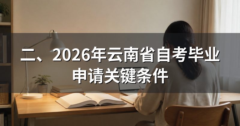 二、2026年云南省自考毕业申请关键条件