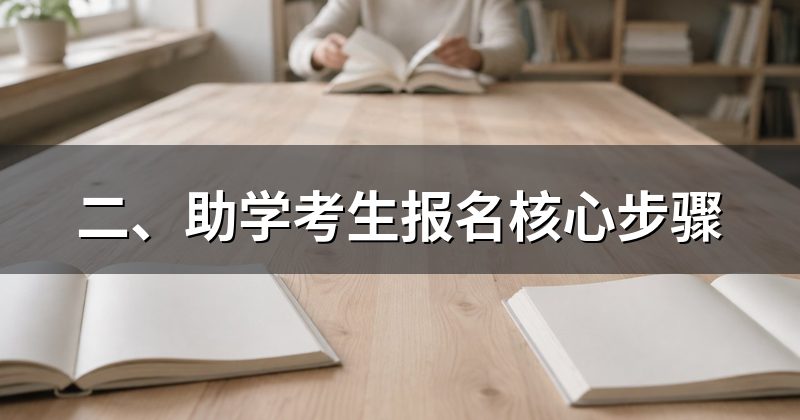 二、助学考生报名核心步骤