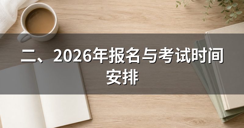 二、2026年报名与考试时间安排