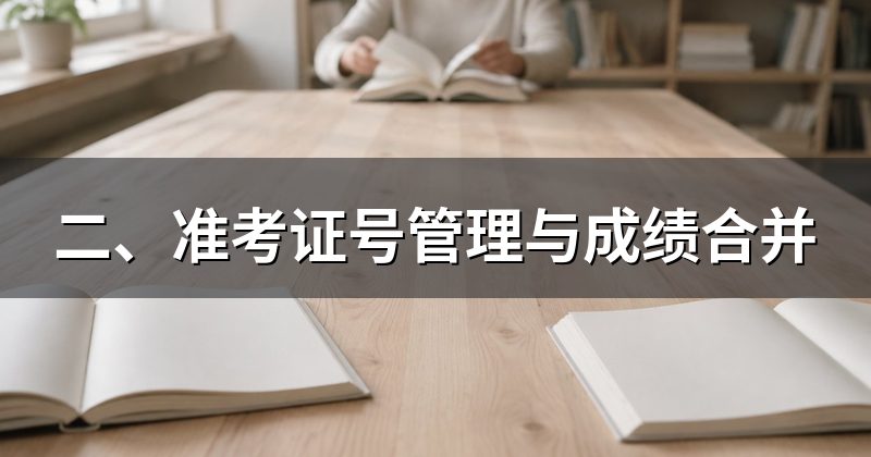 二、准考证号管理与成绩合并