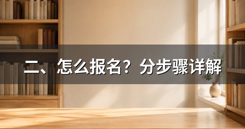 二、怎么报名?分步骤详解