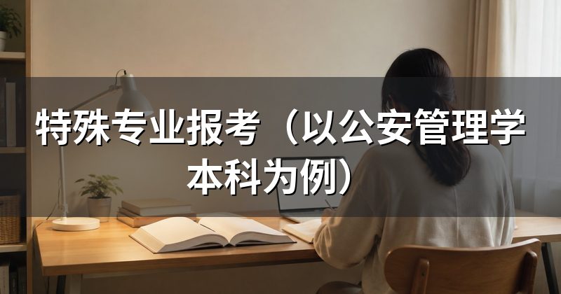 特殊专业报考(以公安管理学本科为例)